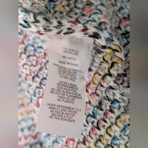 Sioni Tweed Knit Blazer Women's Sz Med Multi-Color Chic Jacket Cardigan Posh - Picture 9 of 9